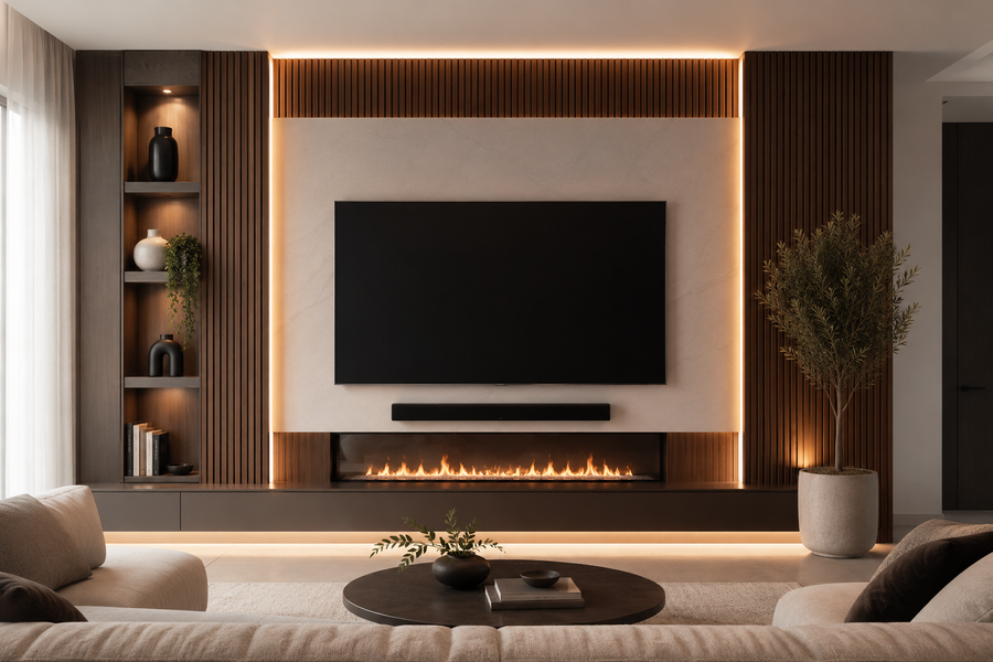 Custom media wall concept